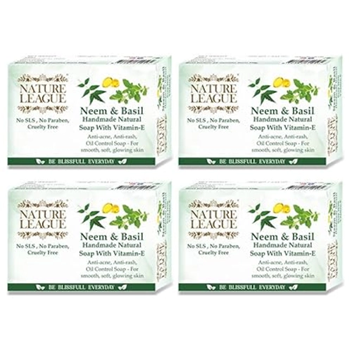 Neem & Basil Natural Skin Nourishing Handmade Soap-400Grams